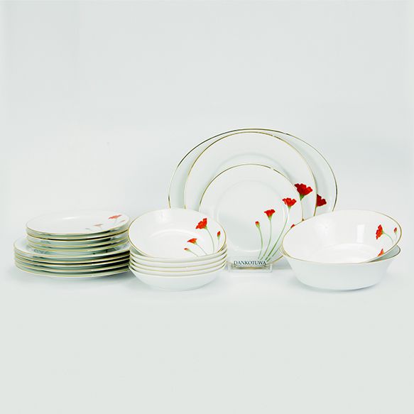 Red flower Dinner set | High Tech Gallery